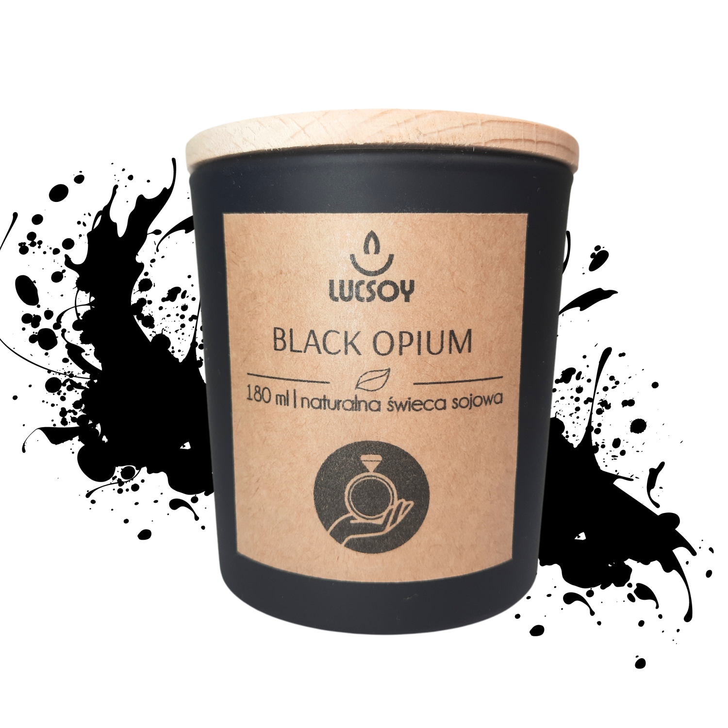 świeca sojowa zapachowa black opium 180ml premium
