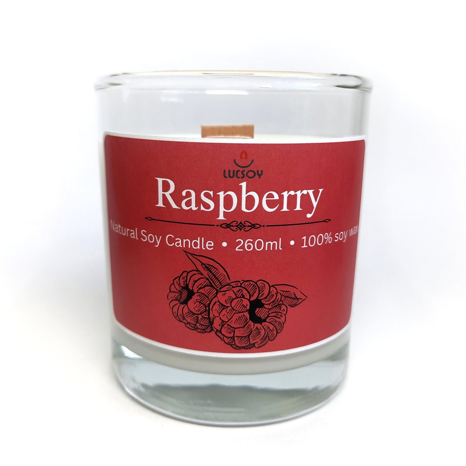 świeca sojowa o zapachu Raspberry